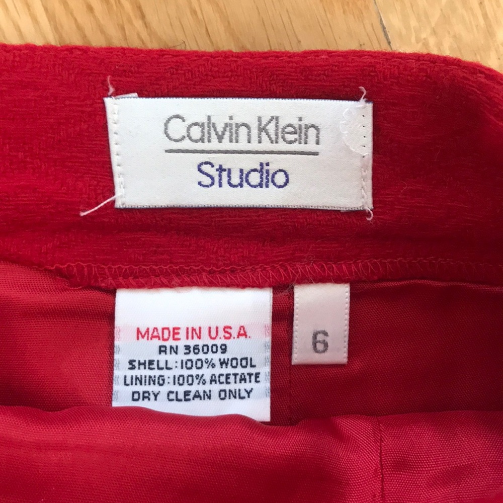 Calvin Klein red skirt